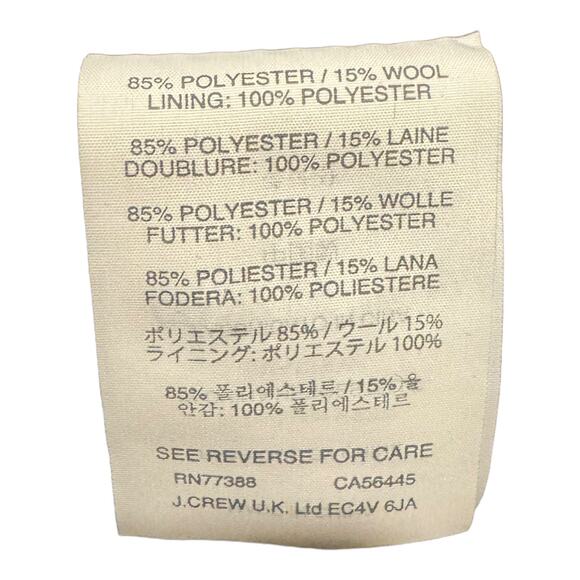 J. Crew Tweed Cropped Moto Jacket Blazer Black White Orange Asymmetric size 4 - Picture 12 of 16